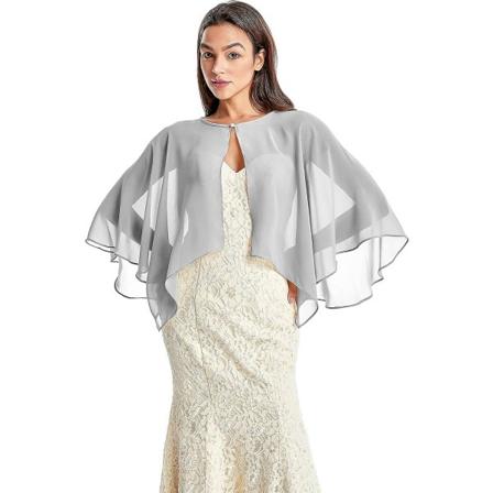 Naisten huivi ja huivi - läpinäkyvä sifonkiviitta cover