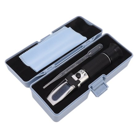 Håndholdt Refraktometer 1.000 til 1.130 SG 0 til 32 Brix Sukker Alkohol Måler Auto Temperaturkompensation til Øl og Frugt