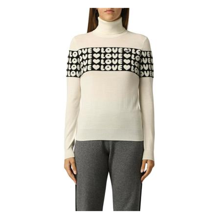 Love Moschino, Turtlenecks Biały, Kobieta, Rozmiar: M