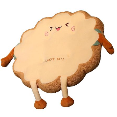 Søt Toast Pude Myk Sofa Pude Stol Pude Plysj Pude