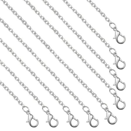20 st 45 cm rostfria kedjor med hummerlås för konst och hantverk, hängen, halsband, armband, gör-det-själv, smyckestillverkning