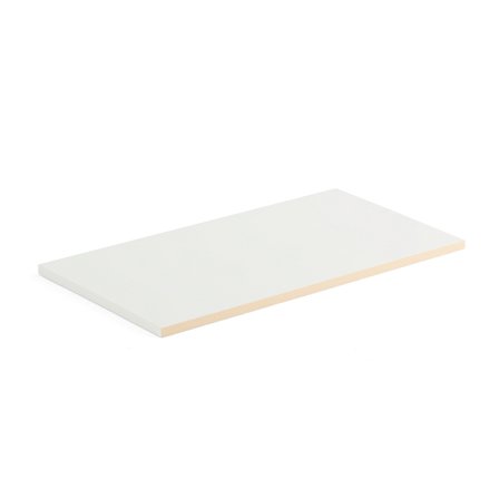 Fachboden THEO, 800x450/470 mm, Birkenumleimer, weiß