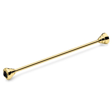 Épingle de col de chemise dorée avec zircone noire pour hommes - Épingles de cols de chemises