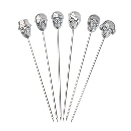 6 kpl Skull Cocktail Picks Martini Picks Oliivi Picks