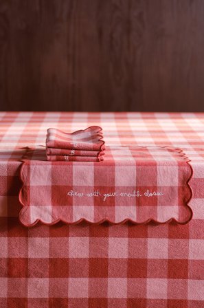 Jotex - Serviett 4-pakning Rosa/rust - CARLY - Kjøp Servietter hos Jotex