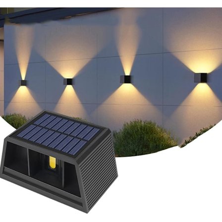 1/2/4/8-pak Solcelle Væglampe Udendørs 3000K Varmt Lys, Justerbar Havelampe, IP65 Vandtæt Væglampe_OF