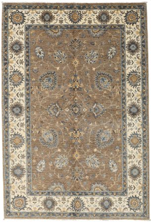 Käsinsolmittu Ziegler Ariana Matot 167X247 Oranssi/Beige