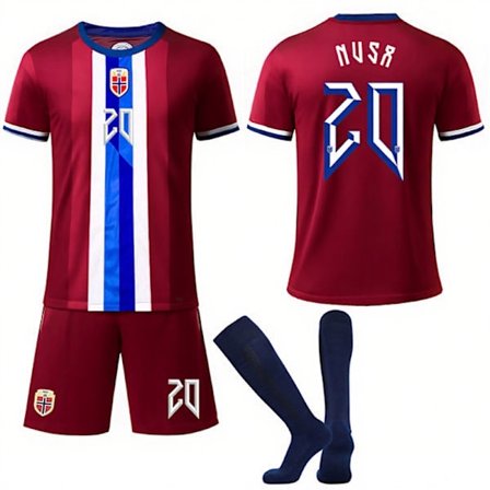 Norges landslag fotbollströja för barn, nr 20 Nusa Storlek 20, ungdomsfotbollströja