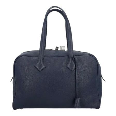 Hermès Vintage Pre-owned Leather handTass , Blauw , Dames , Maat: ONE Size Vintage Tassen