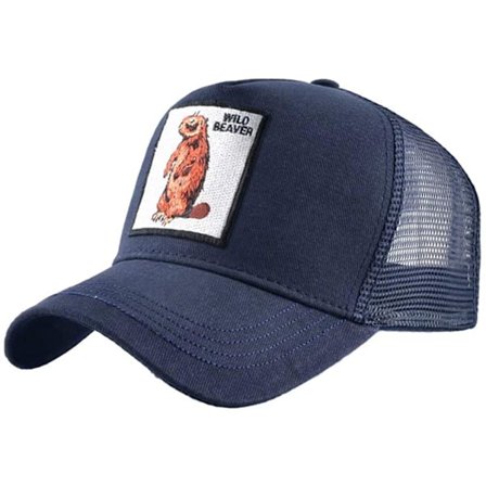 Unisex Animal Mesh Trucker Hat Snapback Broderad Patch Ba