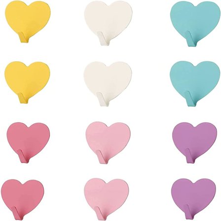 Hjerteformet vægkrog klæbende krog rustfrit stål multifunktionel