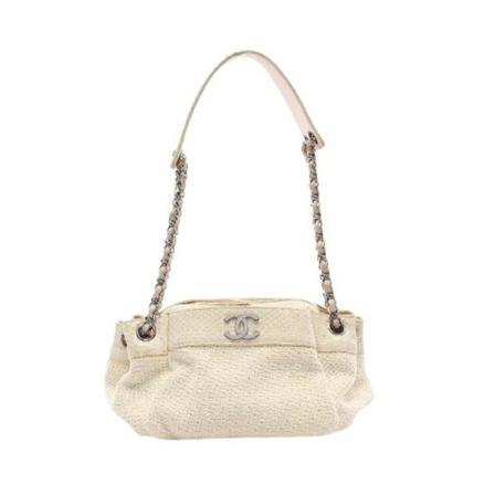 Chanel Vintage Pre-owned Shoulder Tas , Wit , Dames , Maat: ONE Size Vintage Tassen