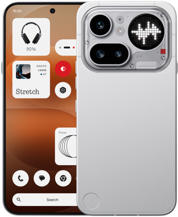 Nothing Nothing Phone (4a) Pro 8+128 Silver - Eu - Smartphone med 50 MP kamera och 144 Hz skärm