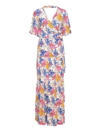 Yassidsel 2/4 Wrap Long Dress S. Open B. Patterned YAS