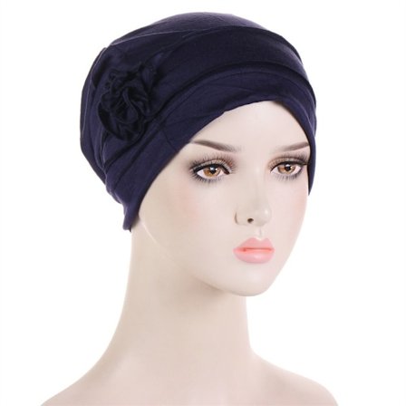 Turbanhatte til kvinder Hijab NAVY BLUE