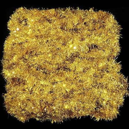 2025 Seneste Model 2 Stk 15 Meter Juleglimmerguirlande Dekoration Jule Twist Guirlande Hængende Glimmerguirlande Metalliske Streamere til Træ