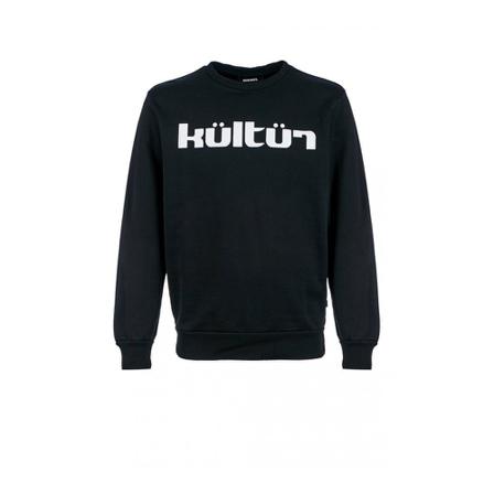 Diesel, Sweat dos printé Czarny, Mężczyzna, Rozmiar: 2XL