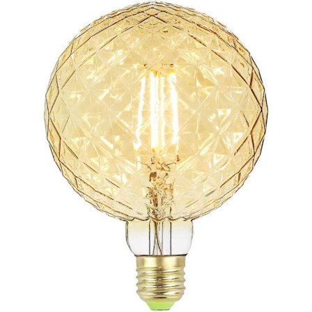 Stor LED Krystal Edison Pære - G125 - 4 W - 220/240 V - E27 - Vintage Stil - Filament - Dekoration