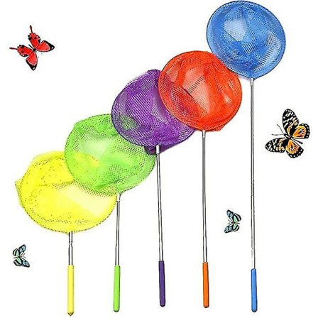Sommerfuglnett Fiskegarn Barn Insektfang Utendørs 5pk