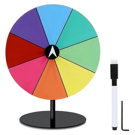 Præmiehjul Whiteboard 8 Tommer Spinnerhjul til Præmier Alt Metal Bordplade Roulette Lykkehjul (FMY)