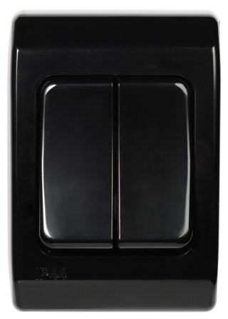 ELKO Admiral serievender bryter AS16/5 Påvegg IP44 Sort