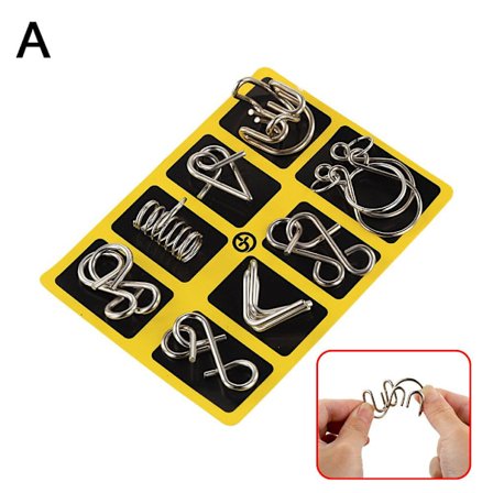 Nio Spännen Pedagogiska Leksaker Metallpussel Lås Upp_Supergåva