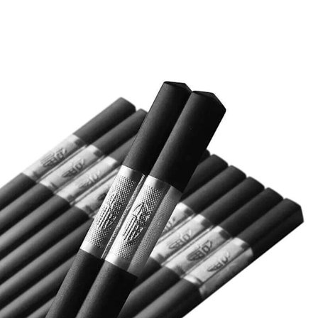 10 par Premium genanvendelige spisepinde i glasfiber - Tåler opvaskemaskine