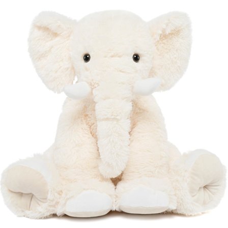 Beige Elefant Teddy til Piger, Kawaii Plys Elefant Plysdyr Blødt Legetøj, Sød (45cm)