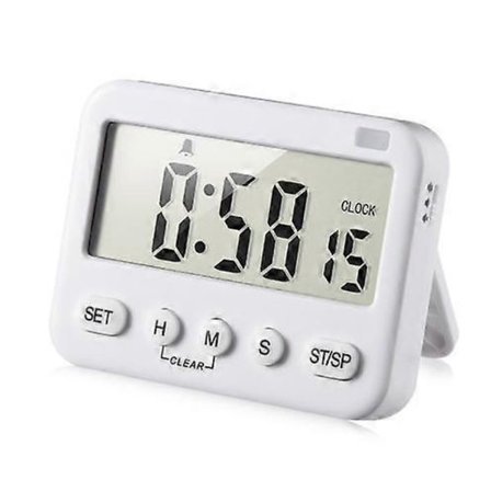 Digital Timer Clock, Multifunktionelt Digitalt Ur Nedtællingsur Event Timer med Alarm, Magnetisk Bagside Stort Cifferdisplay Vibration/Lyd Alarm