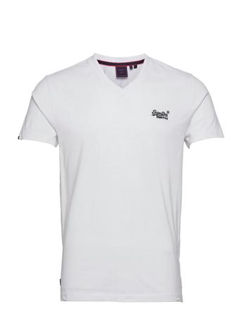 Vintage Logo Emb Vee Tee White Superdry