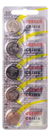 MAXELL CR 1616 batteri - 5 x CR1616 - Li/MnO2