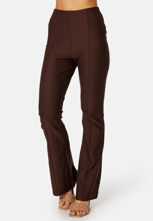 BUBBLEROOM Janine rib trousers Brown Klær