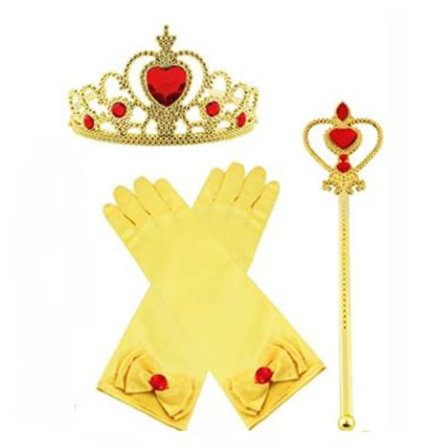 Gult Prinsess set till Prinsessklänningar Belle