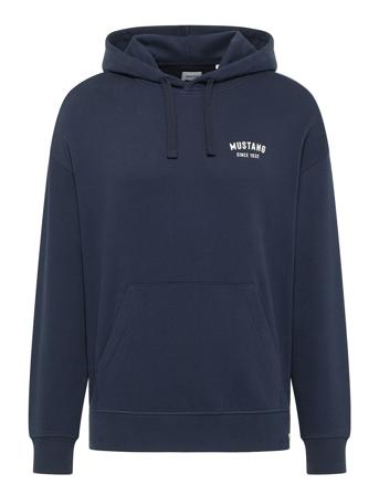 Style Bennet Back Print Hettegenser Genser Blå MUSTANG*Betinget Tilbud