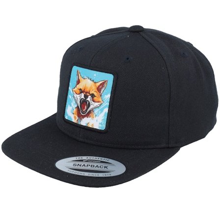 Kiddo Cap - Black - snapback - Cap - Kids Fox Action Patch Black Snapback - Hatstore
