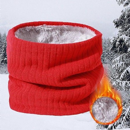 Vinterhalsduk för män Fleece Ring Bandana Stickad Varm Enfärgad Halsduk Kvinnor Nackvärmare Tjock Kashmir Varm Näsduk Skidmask