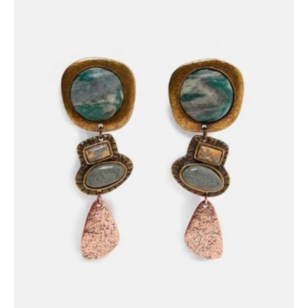 Øreringe guld smykker bronzesten