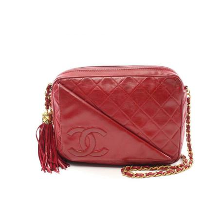 Chanel Vintage Pre-owned Shoulder Väska röd, Dam Vintage Väskor, Dam, Storlek: ONE SIZE