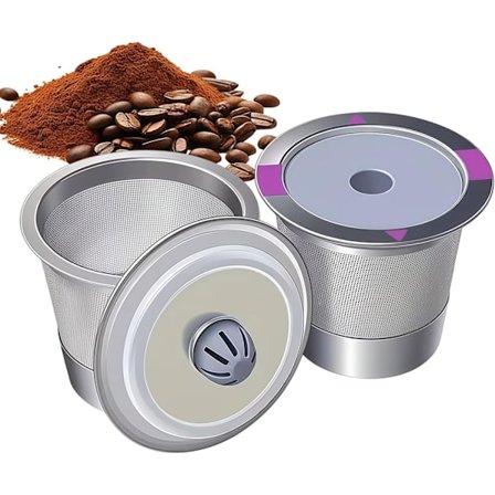 Genanvendelige K-cup kaffefiltre, kaffekapsel kaffemaskinefiltre i rustfrit stål (topak)