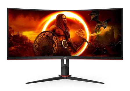 AOC 34inch 3440x1440 VA 180hz High adjustable Stand HDR400 Freesync Premium USB HUB 4x3.0 2xDP 2xHDMI