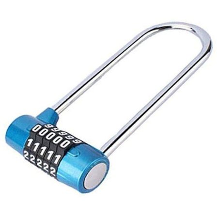 Gym-filarkivskap med langt håndtak, kombinasjonslås, skoskap, bokhylle, håndtakslås, utvidet lås, krok, hengelås, blå (1 stk)