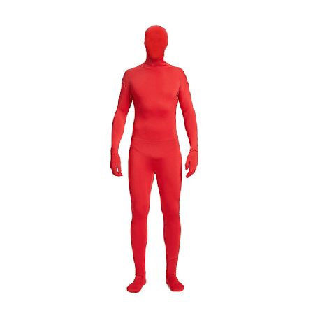 Party Kostyme Usynlig Morph Suit Voksen Menn Kvinner Hel Rød 0 Rød Red