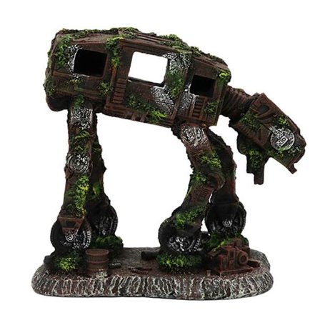 Akvariedekoration Hög Imitation Landskap Resin Robot Hund Akvarium Ornament för Akvarium