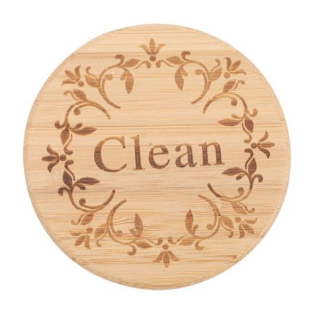 Kylskåpsmagneter Diskmaskin Ren Magnet Diskmaskin Smutsig Indikator Trä Ren Diskmaskinsmagnet