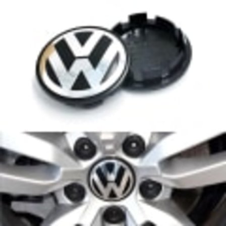 4-pack - Volkswagen VW Navkapsel/Hjulnavsemblem - Silver Automotive 56mm