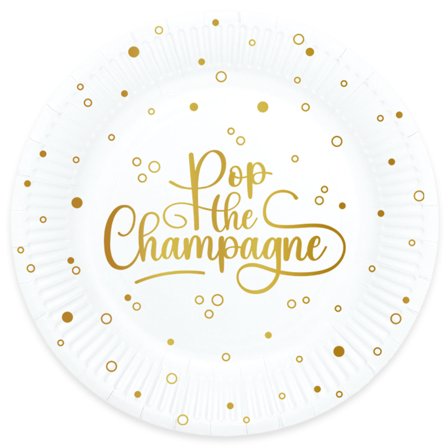 Pahvilautaset Pop the Champagne 8 kpl