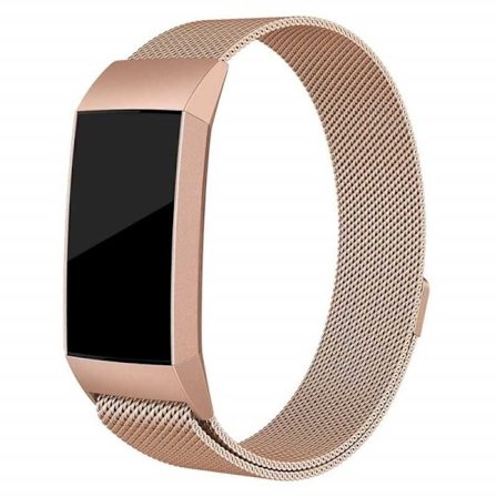 Fitbit Charge 4 rannekoru Milanese Loop Rose Gold