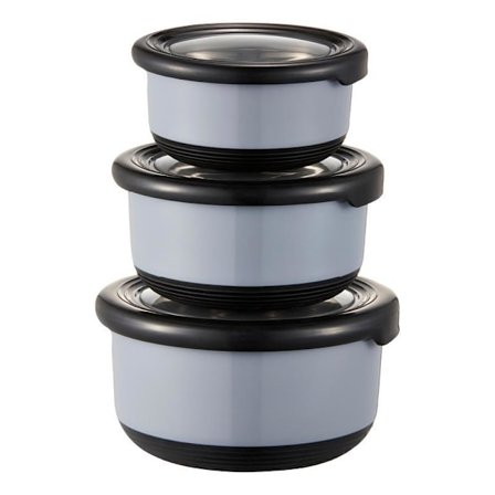 Matburkar / Förvaring Fay 3 st rostfri Dorre