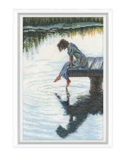 Broderikit Billede Kvinde ved søen - RTO