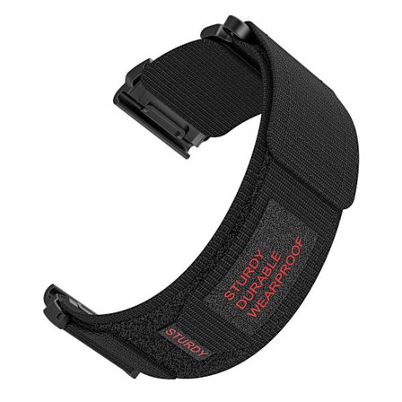 QuickFit 22mm 26mm Kardborre Nylon Klockarmband Kompatibel Garmin Fenix 8 E, Fenix 7/7X/6/6X Pro, Epix 2 Pro, Forerunner 955 945 965